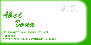 abel dona business card